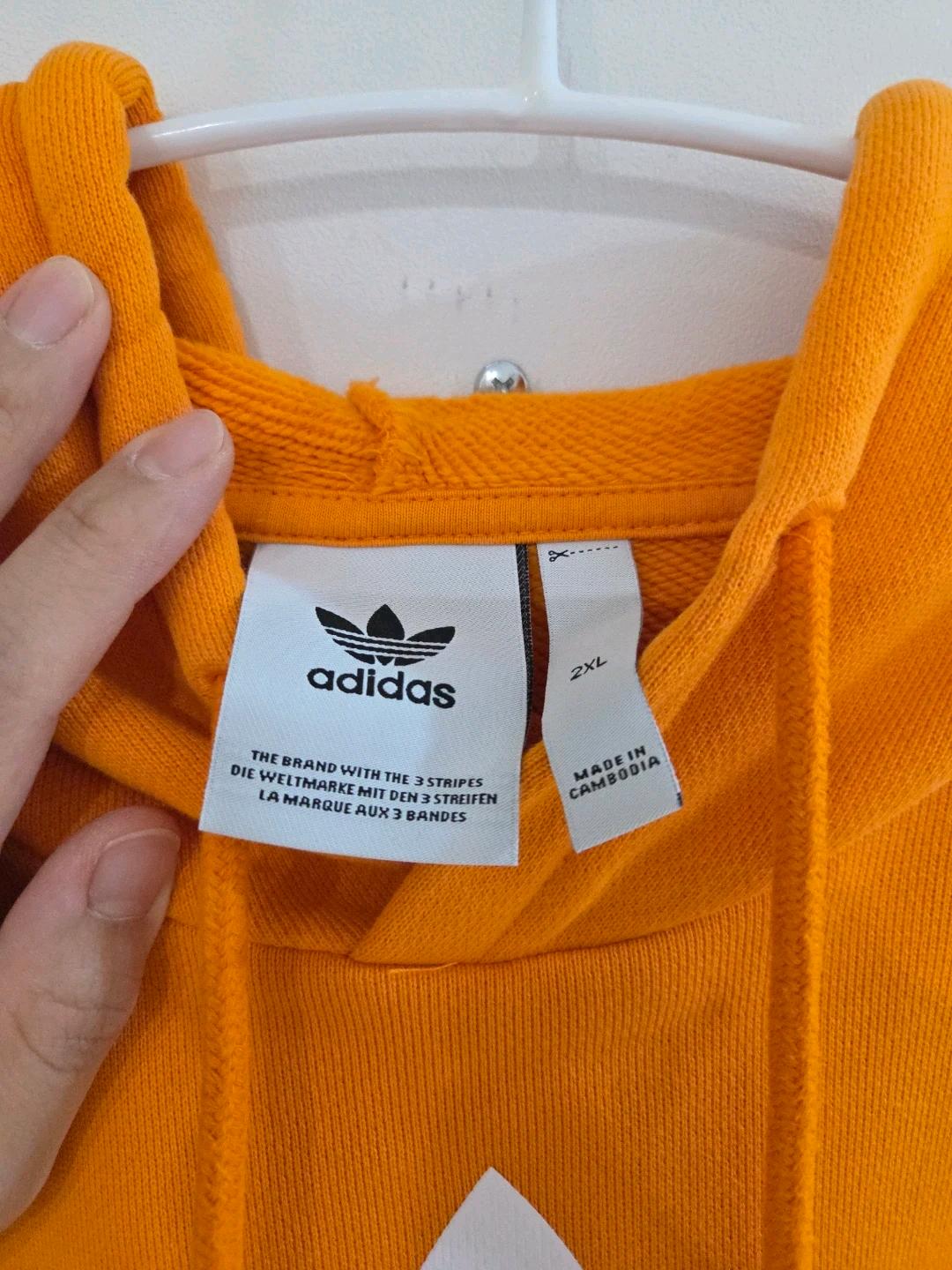 아디다스 오렌지 트레포일 후드티 2XL 6