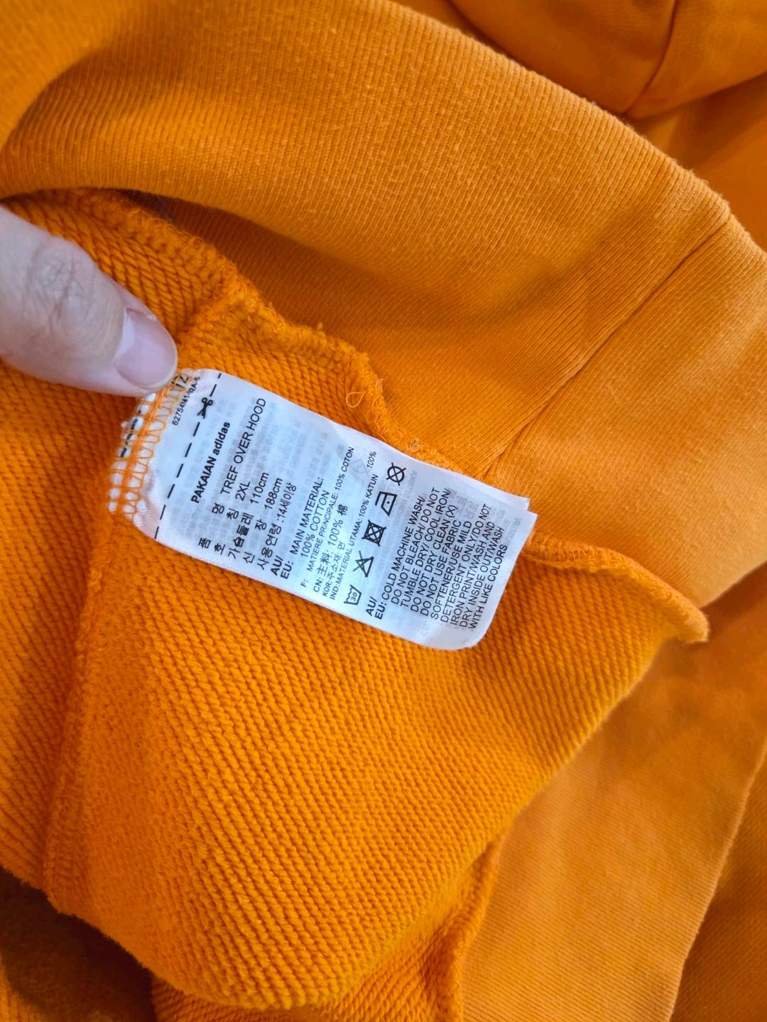 아디다스 오렌지 트레포일 후드티 2XL 5