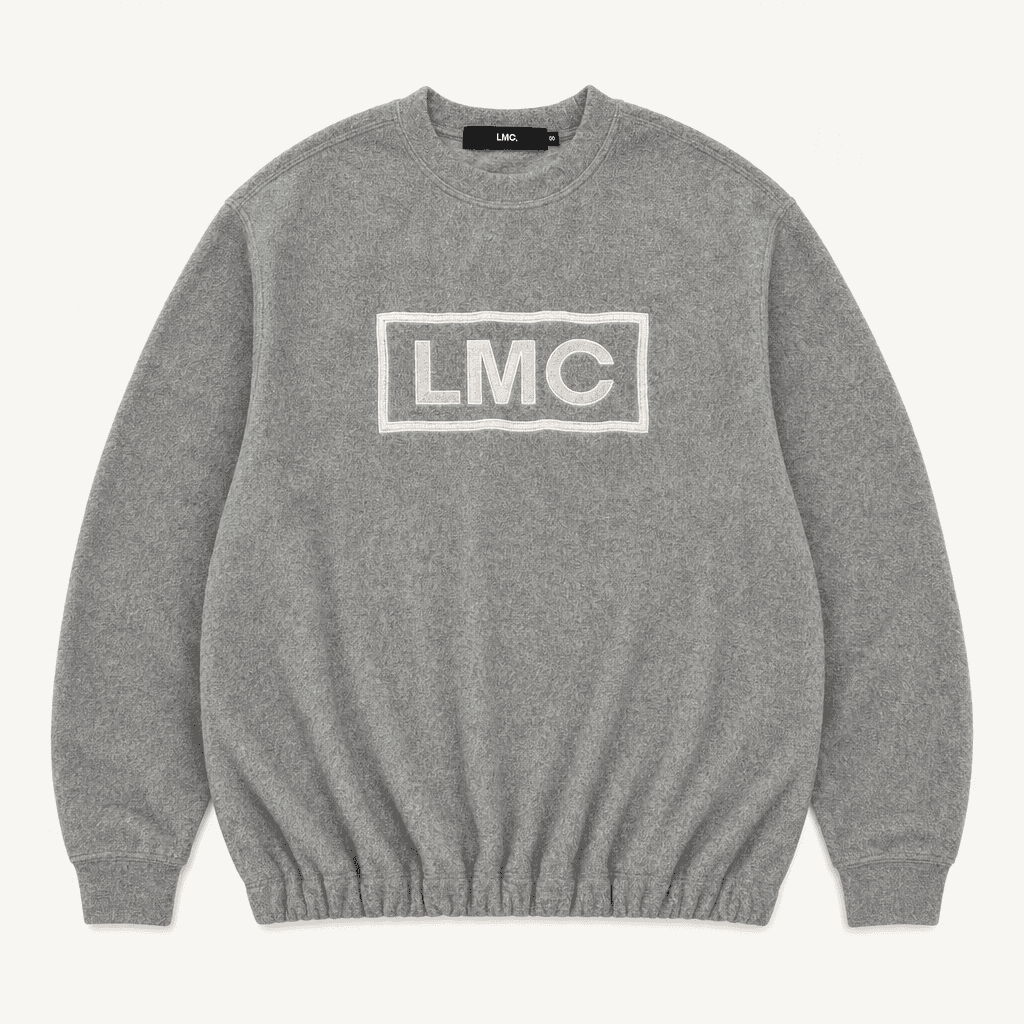 LMC 엘엠씨 로고 플리스 맨투맨 티셔츠 그레이