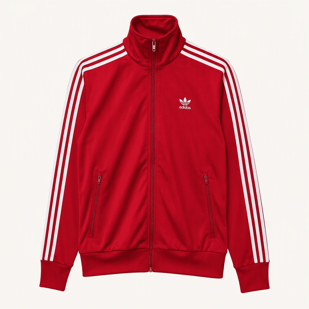 아디다스 파이어버드 트랙탑 레드 S380 착용컷
