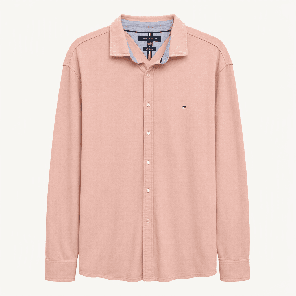 2XL 타미힐피거 면혼방 슬림핏 긴팔 셔츠 A025