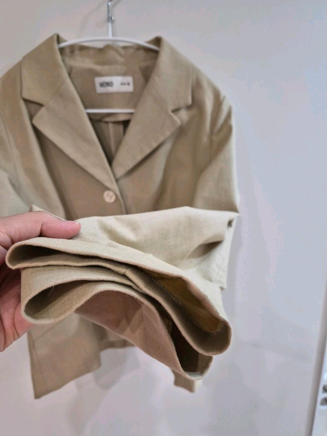 미쏘(MIXXO) 내추럴 베이지 재킷 (M / 레이온·면 혼방) 5