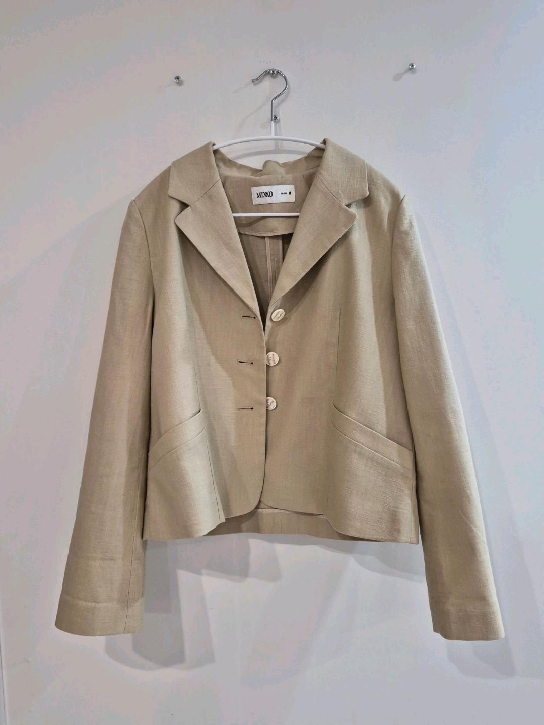 미쏘(MIXXO) 내추럴 베이지 재킷 (M / 레이온·면 혼방) 7