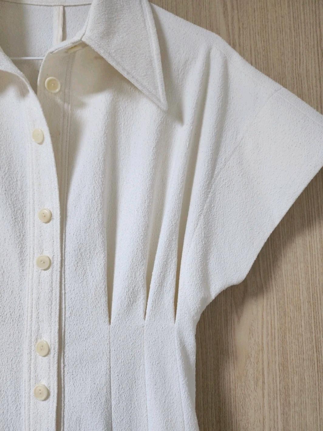르누이 shirt dress 아이보리색상 원피스/ 55 2
