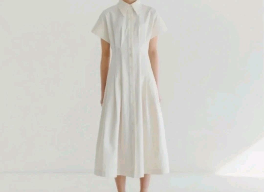 르누이 shirt dress 아이보리색상 원피스/ 55 5
