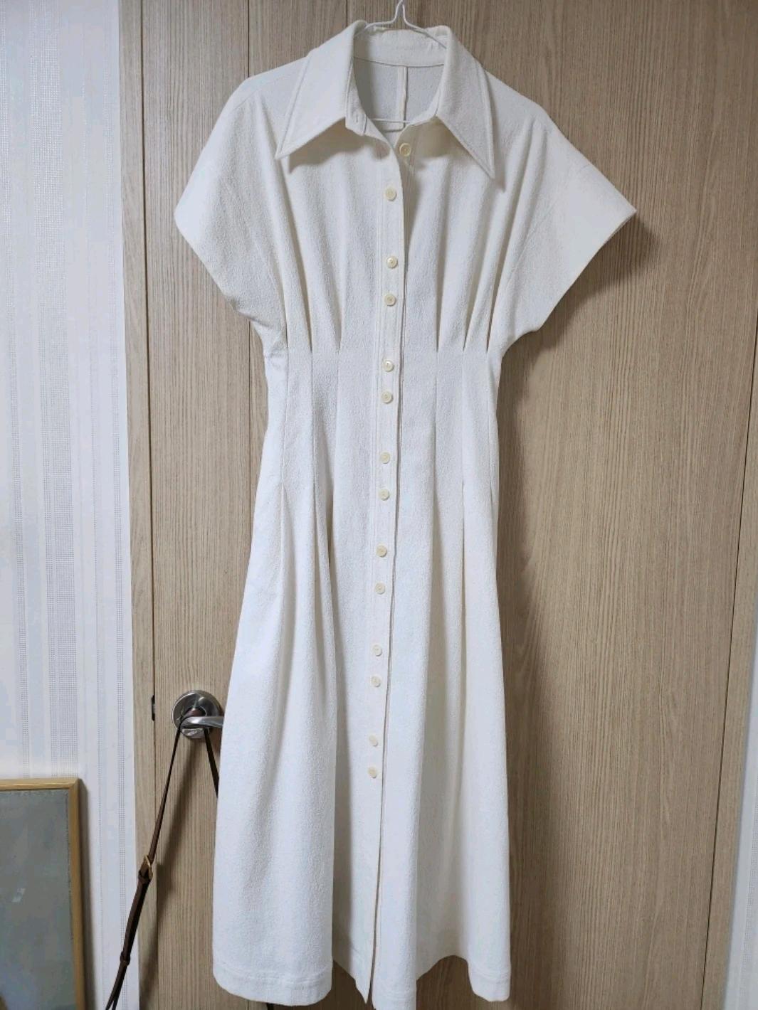 르누이 shirt dress 아이보리색상 원피스/ 55 3