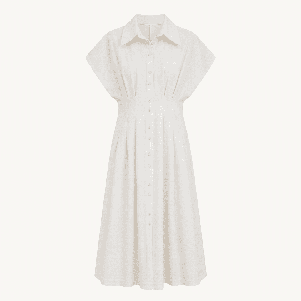르누이 shirt dress 아이보리색상 원피스/ 55 착용컷