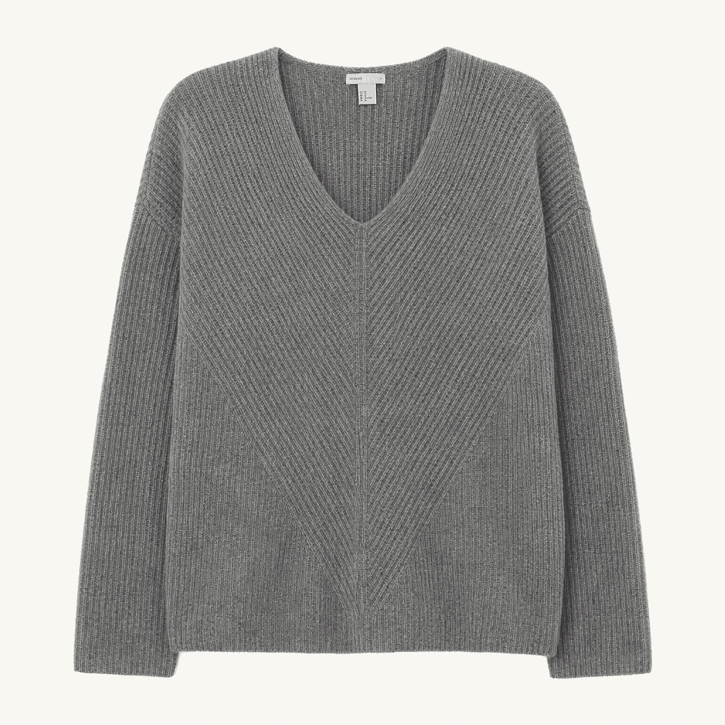 H&M 에이치엔엠 캐시미어 브이넥 니트 그레이