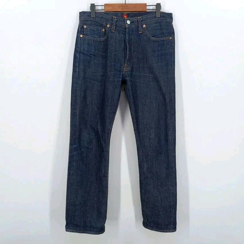 레졸루트 남성 춘추 워싱 버튼플라이 데님팬츠 중청 (HU47075) 2