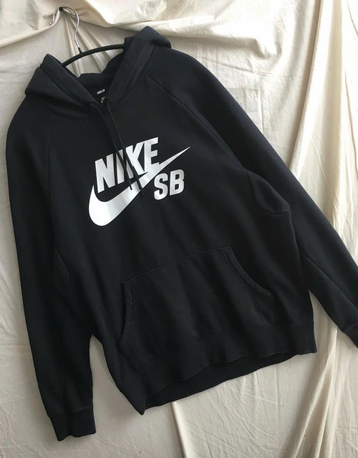 나이키 SB 로고 후드 티셔츠 블랙 2
