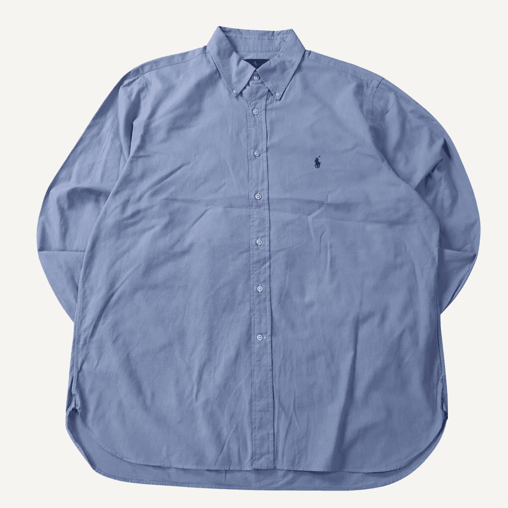 CC301 XL 폴로 00s 블루 도트 체크 셔츠 남방