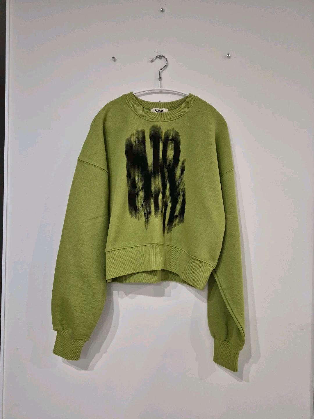 슬로우애쉬드) 올리브그린 그래픽 맨투맨 2