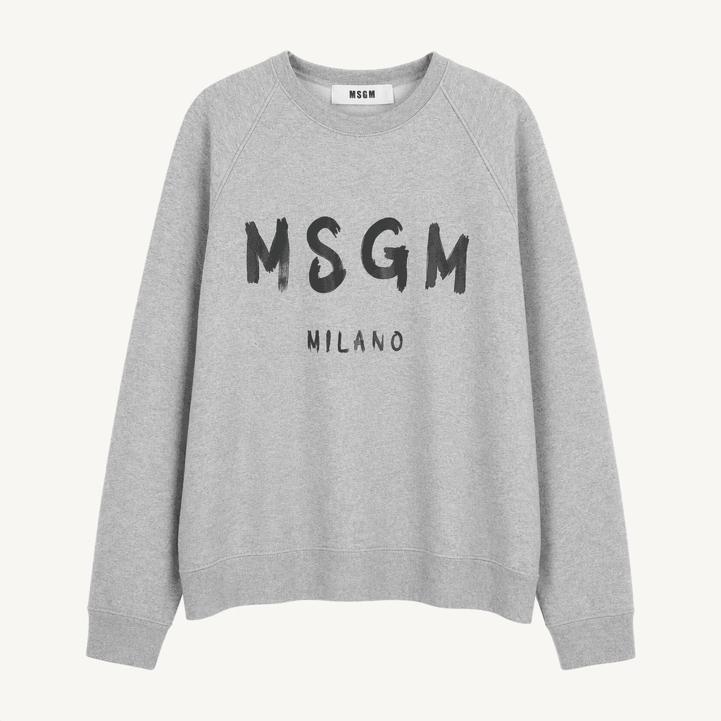 MSGM 밀라노 로고 그레이 맨투맨