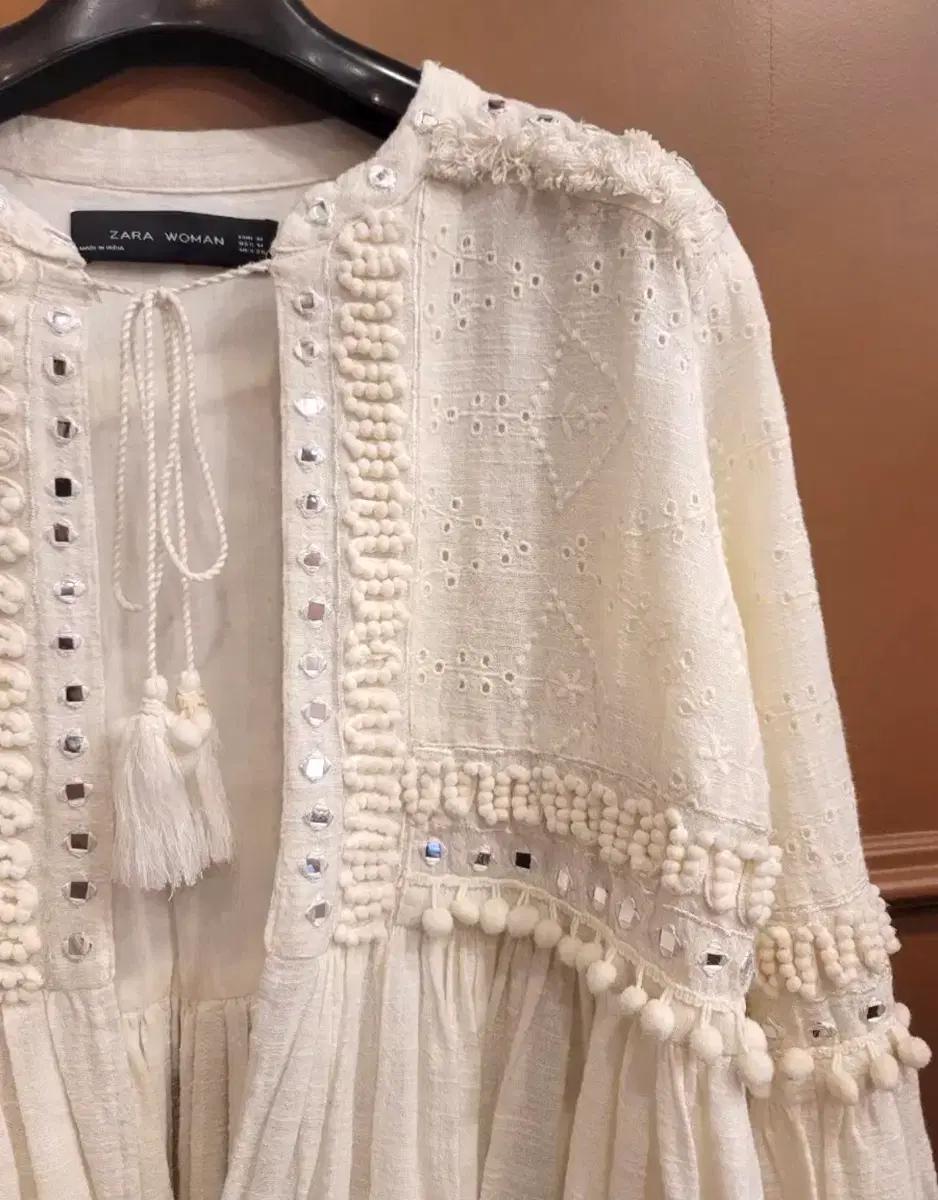 새제품 ZARA boho 폼폼 트림 자켓 M 8