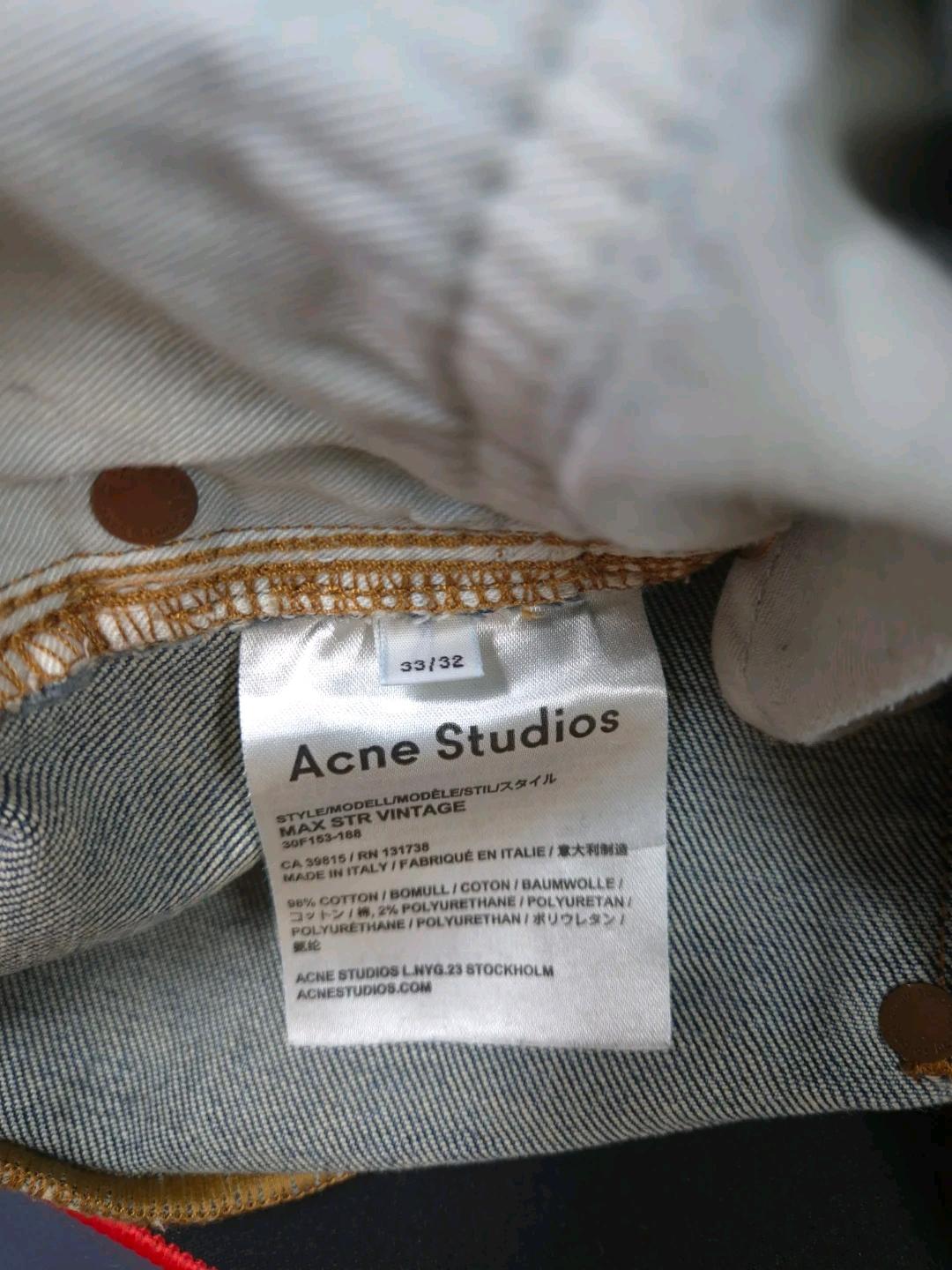 Acne Studios 맥스 스트레이트 빈티지 데님 33/32 3