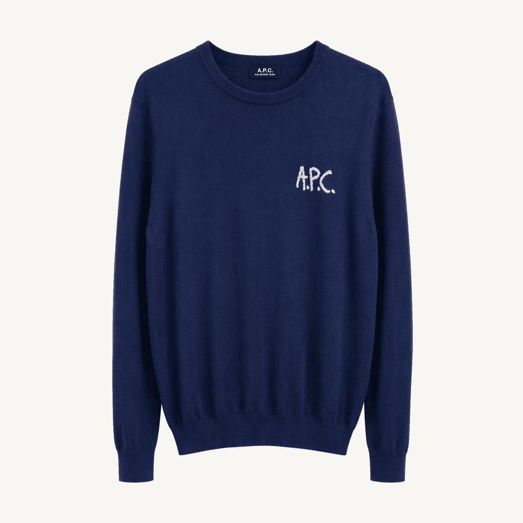 [정품] A.P.C. 아페쎄 로고 자수 울 니트 (L사이즈/남성용)