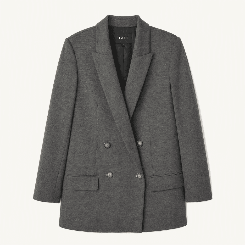 TATE 그레이 더블 버튼 블레이저 85