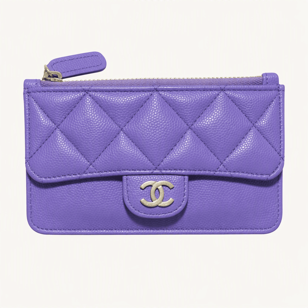 CHANEL 샤넬 CC 카드홀더 지갑 라벤더 컬러