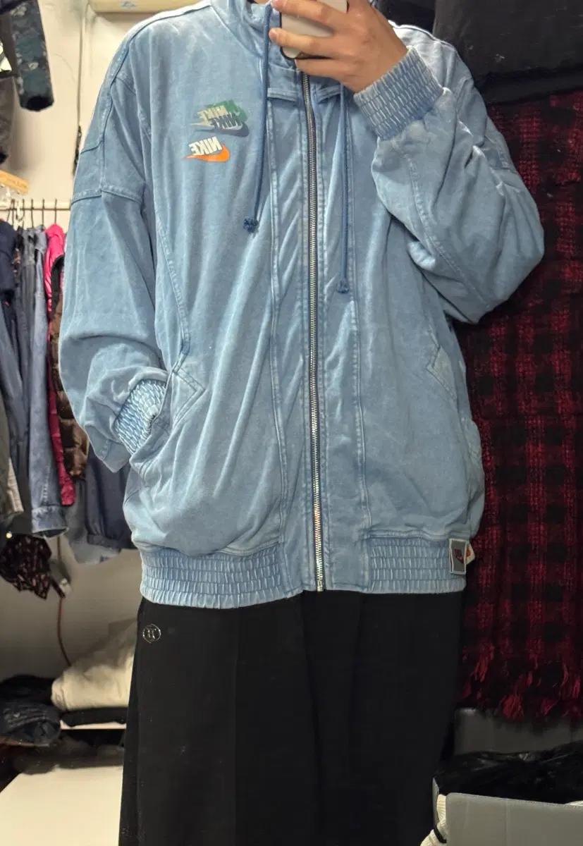 나이키 NSW 멀티 스우시 패치 데님 집업 자켓 XL 3