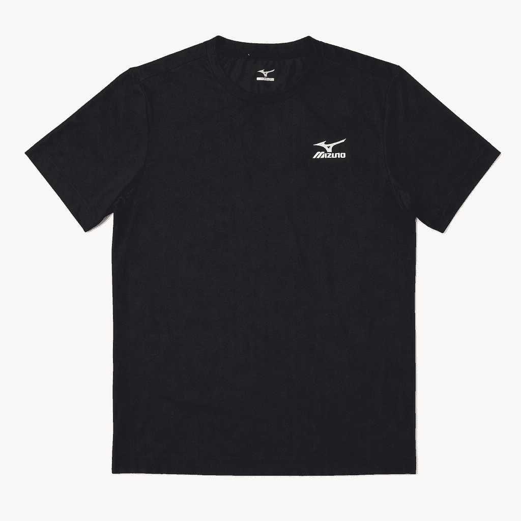 미즈노(Mizuno) 폴리 스몰 로고 반팔 티셔츠 사이즈100L 착용컷