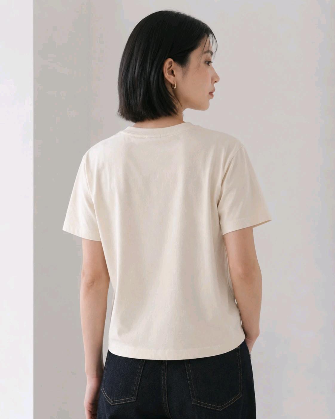 마리떼 프랑소와 저버 클래식 로고 티셔츠 아이보리 3