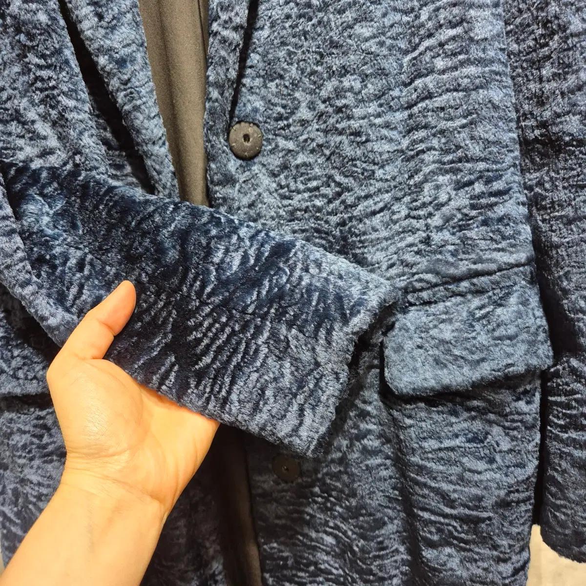 MSGM 네이비 텍스쳐드 코트 7