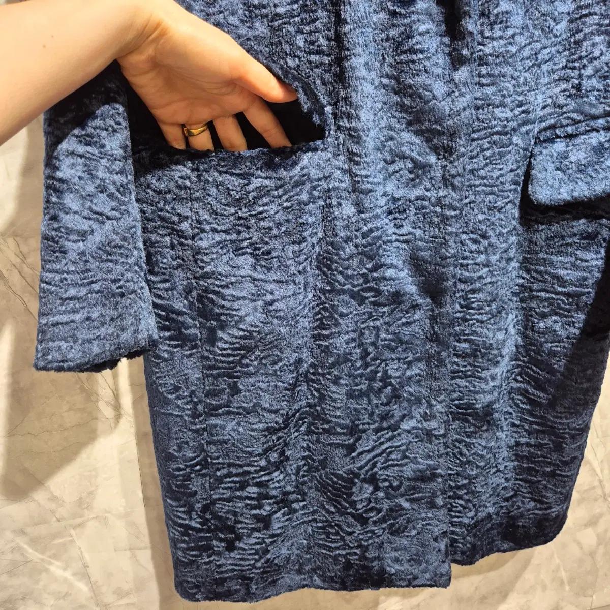 MSGM 네이비 텍스쳐드 코트 10