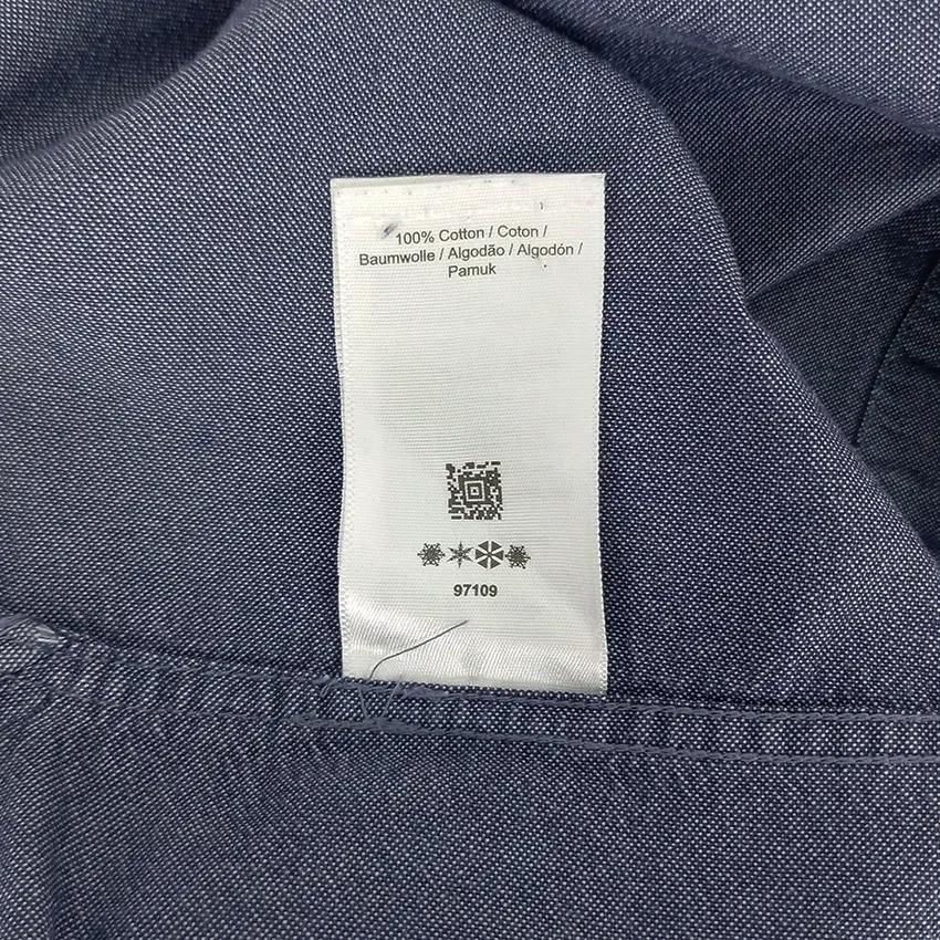 프레드페리 남 춘추 슬림핏 긴팔셔츠 톤다운네이비S (HU44422) 6