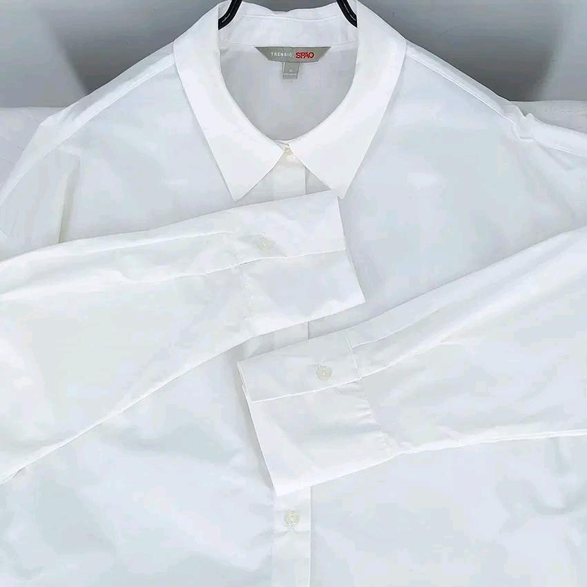 스파오 여성 춘추 루즈핏 긴팔셔츠 미색S (HU44442) 4