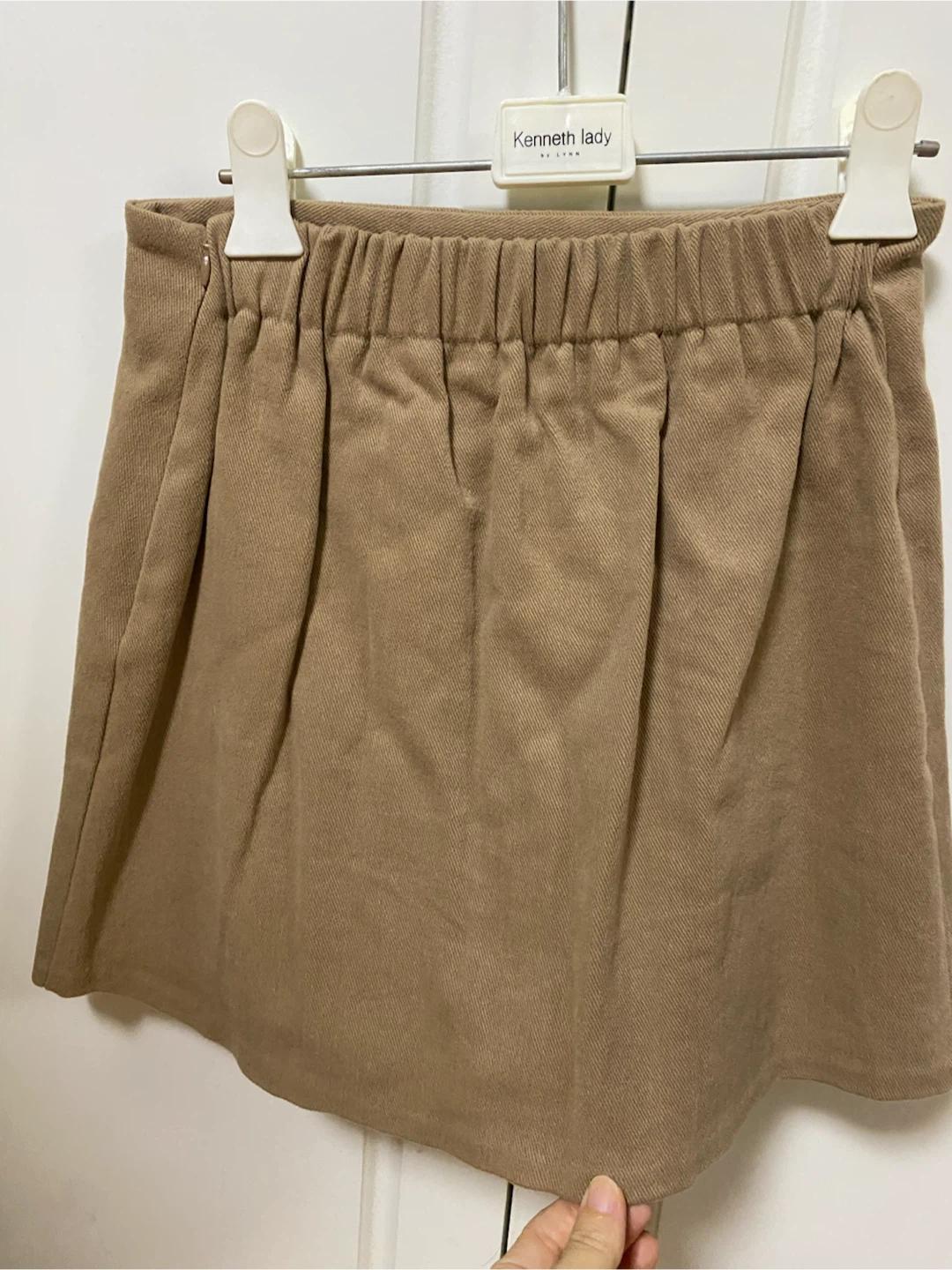 속바지 있는 베이지 미니  스커트 55 3