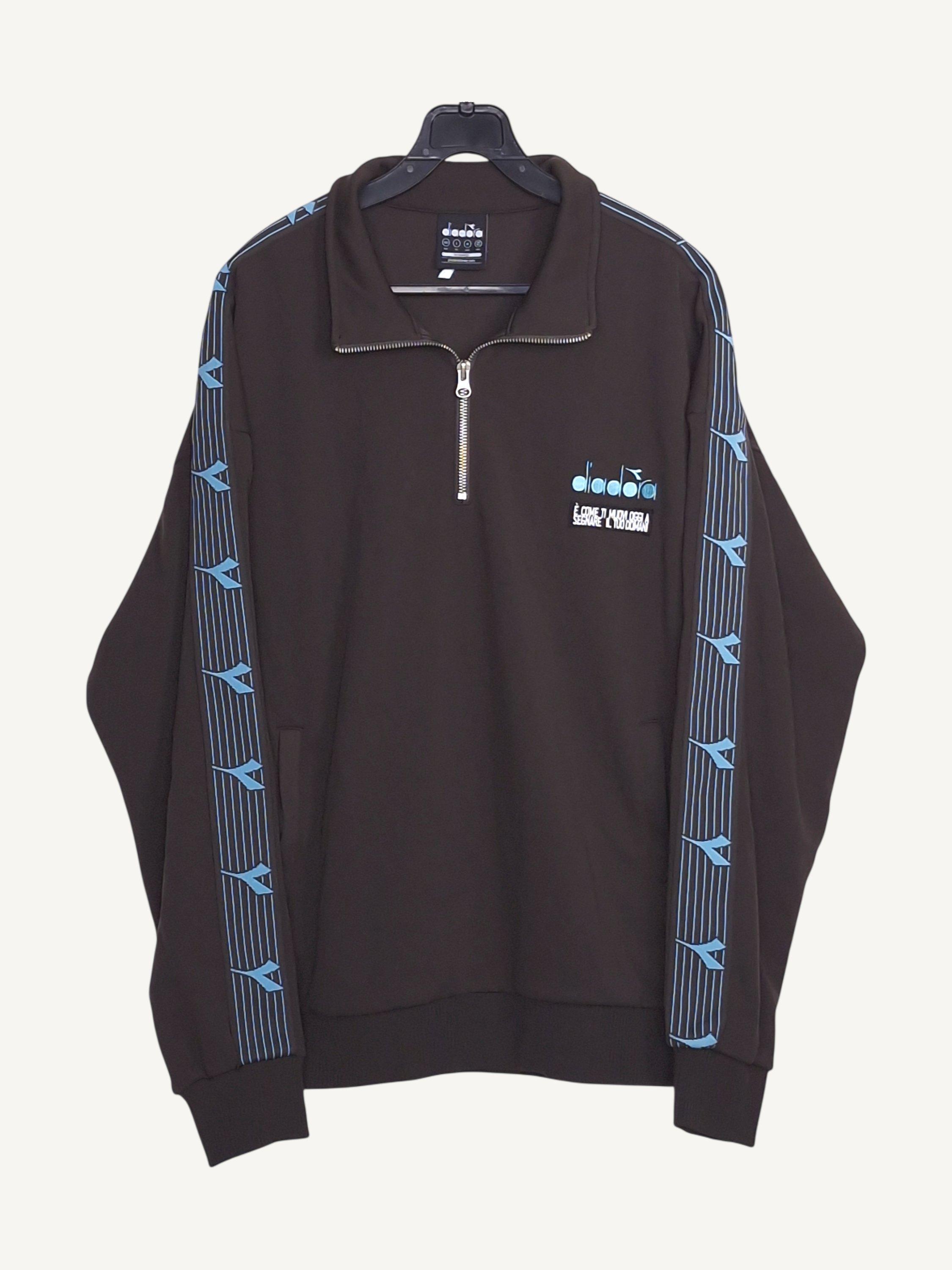 디아도라 diadora 브라운 반집업 맨투맨 L [A1112] 2
