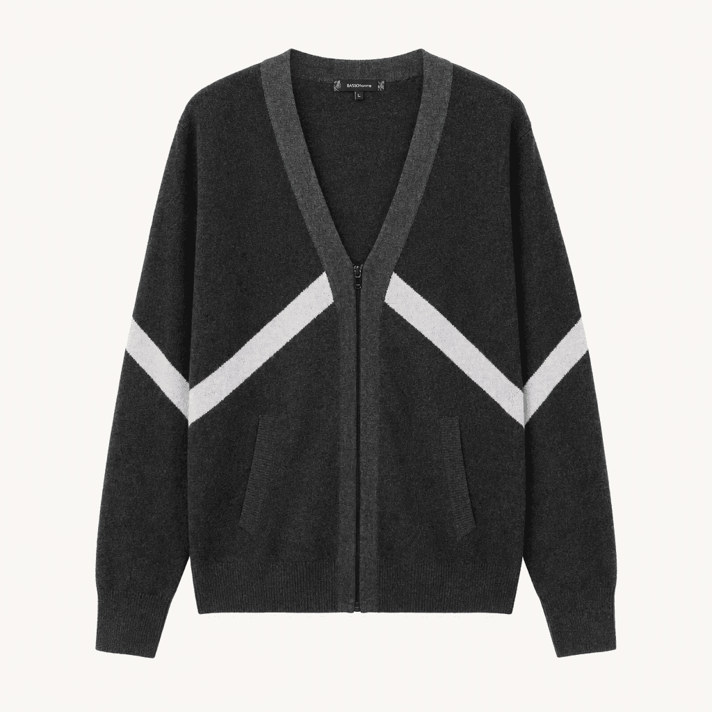 105,XL )) Basso homme 바쏘옴므 지퍼 집업 가디건 !~