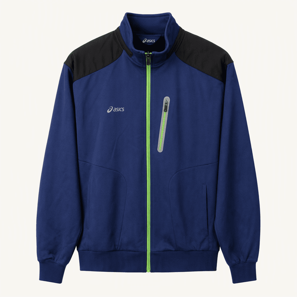 100,L)) asics 아식스 블루 점퍼 ! 색상 , 디자인 깔끔해요~
