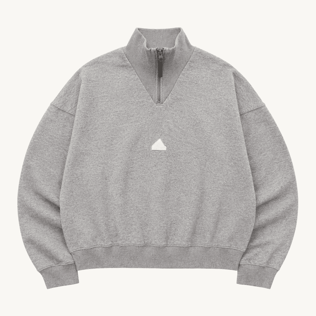 M,95,넉넉 )) adidas 아디다스 반집업 긴팔티셔츠 ! 그레이 색상~