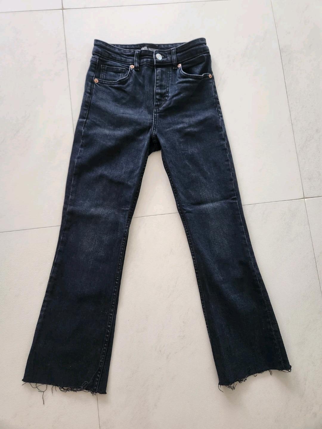 ZARA 블랙 부츠컷 데님 팬츠 EUR34 3