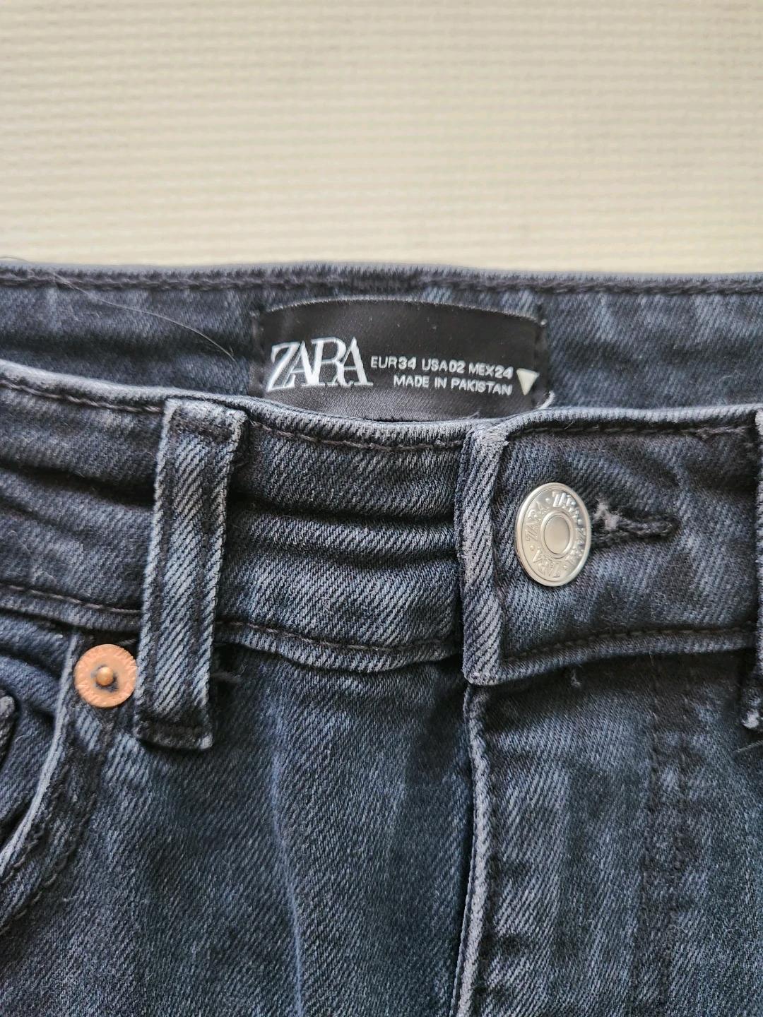 ZARA 블랙 부츠컷 데님 팬츠 EUR34 2