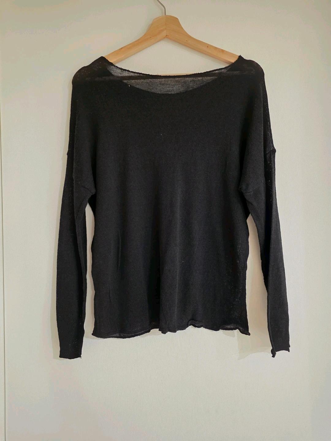 블랙 시스루 얇은 니트 프리사이즈 3