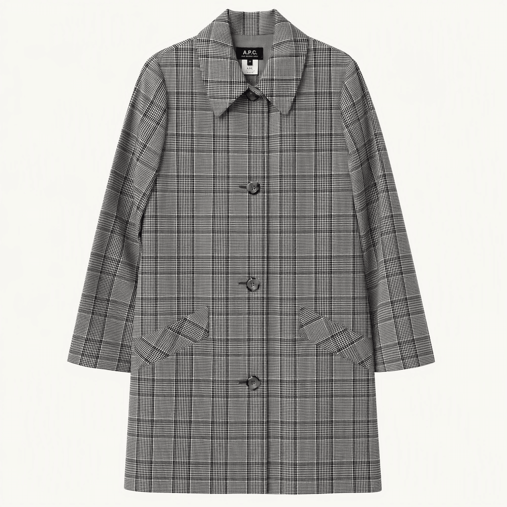 정품/ A.P.C. 아페쎄 체크 코트 34
