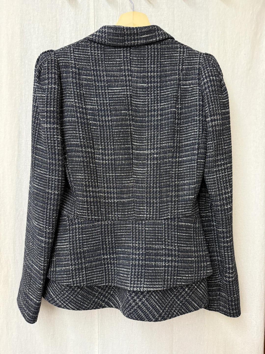 Massimo Dutti 체크 패턴 트위드 자켓 6