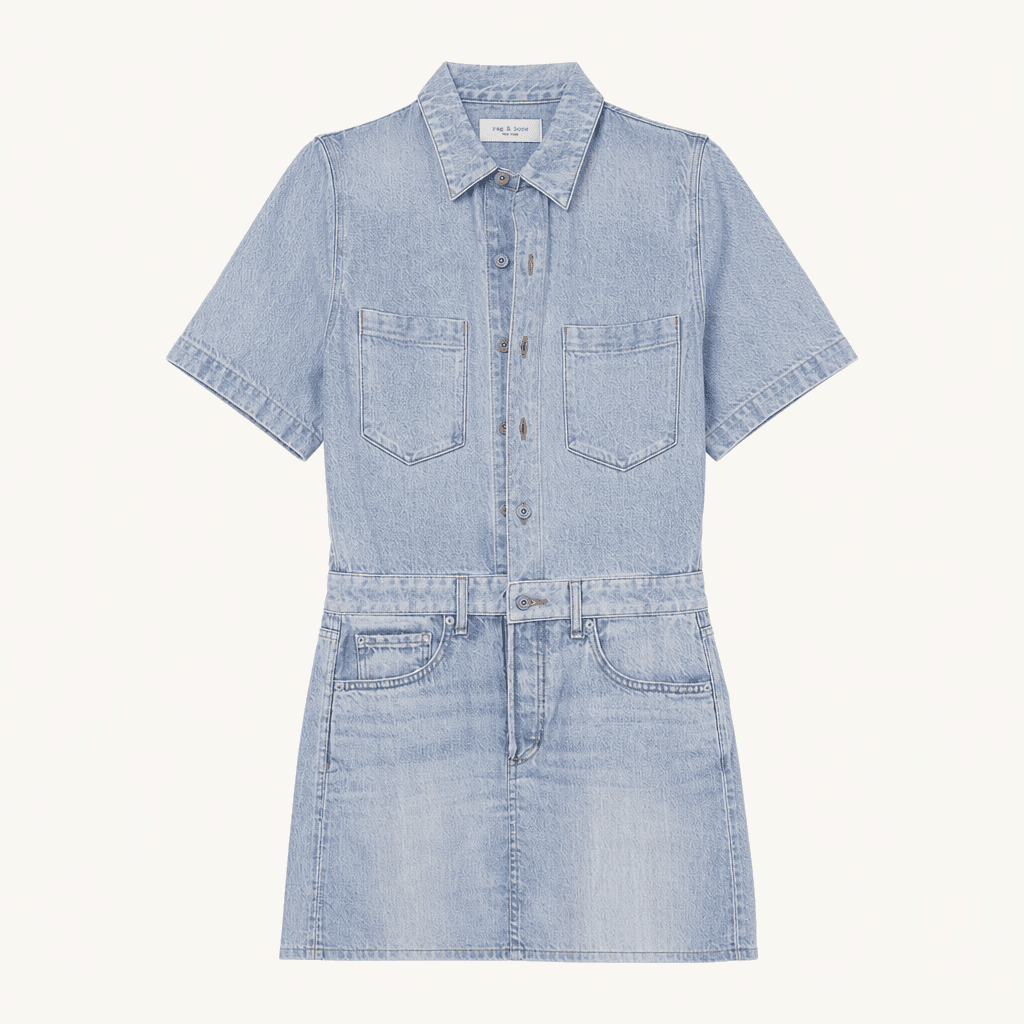 rag & bone 랙앤본 데님 미니 원피스 점프수트 착용컷