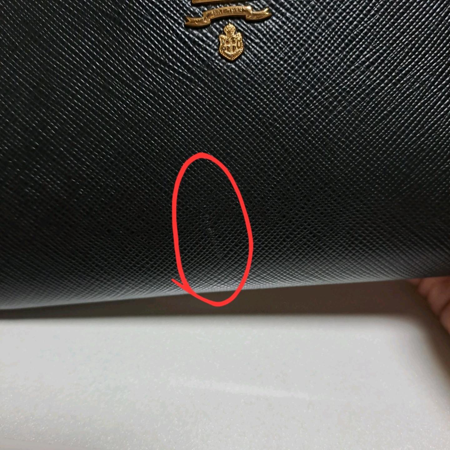 [100%/정품] 프라다 사피아노 메탈 로고 플랩 중지갑 블랙, 프라다지갑,프라다중지갑 4