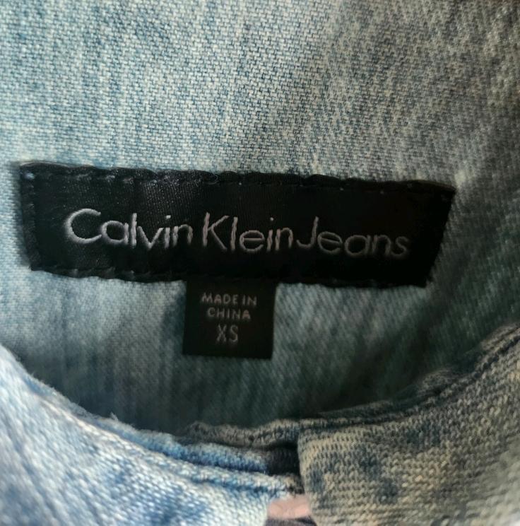 Calvin Klein 데님 셔츠 원피스 XS 4