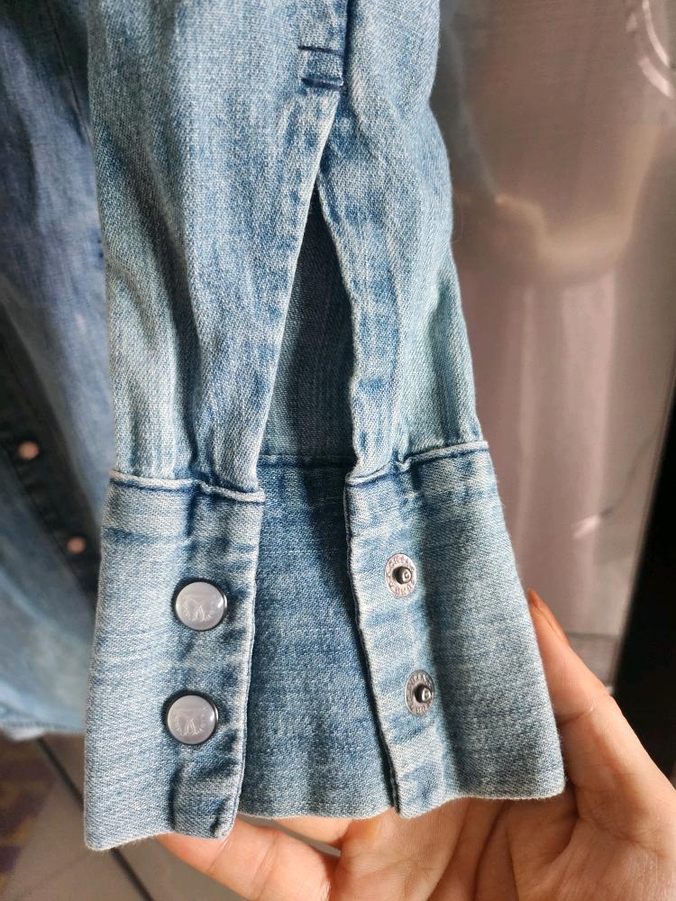 Calvin Klein 데님 셔츠 원피스 XS 7