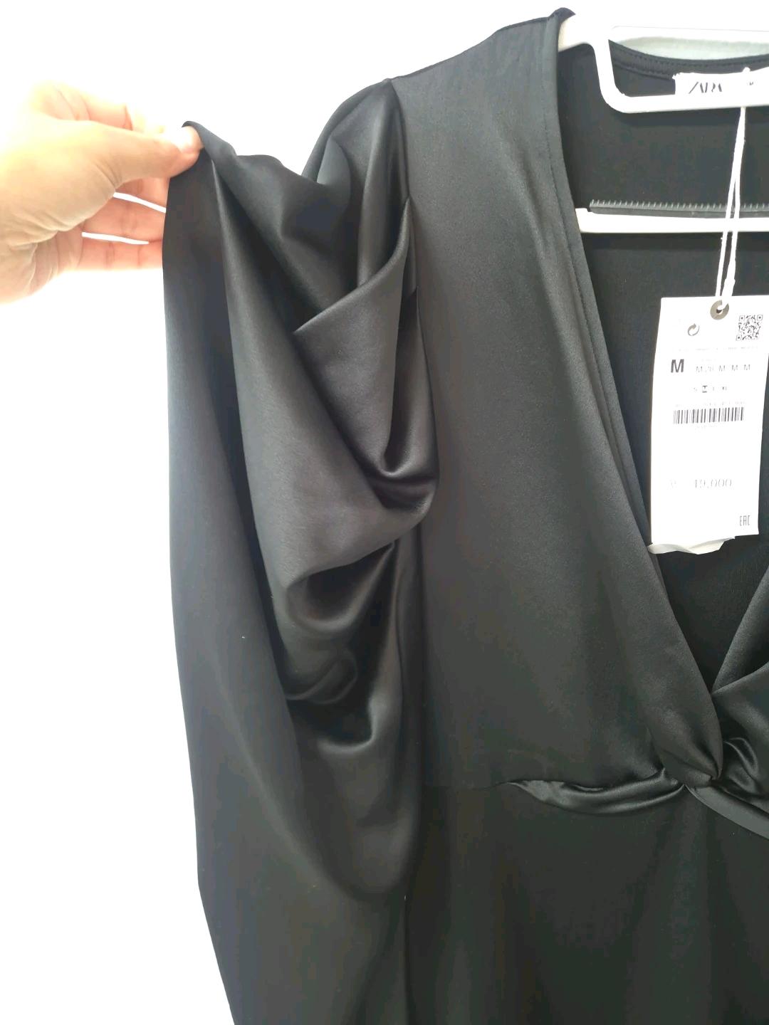 ZARA 블랙 퍼프 소매 미니 원피스 M 6