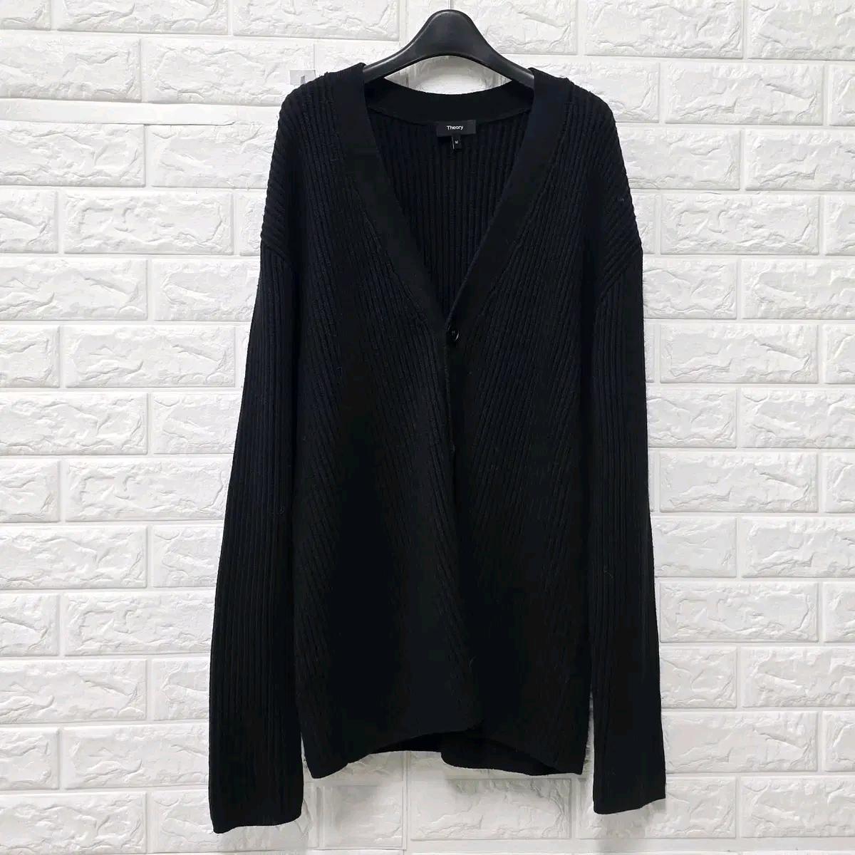M-L 띠어리 블랙 케이블 니트 가디건 F29 2