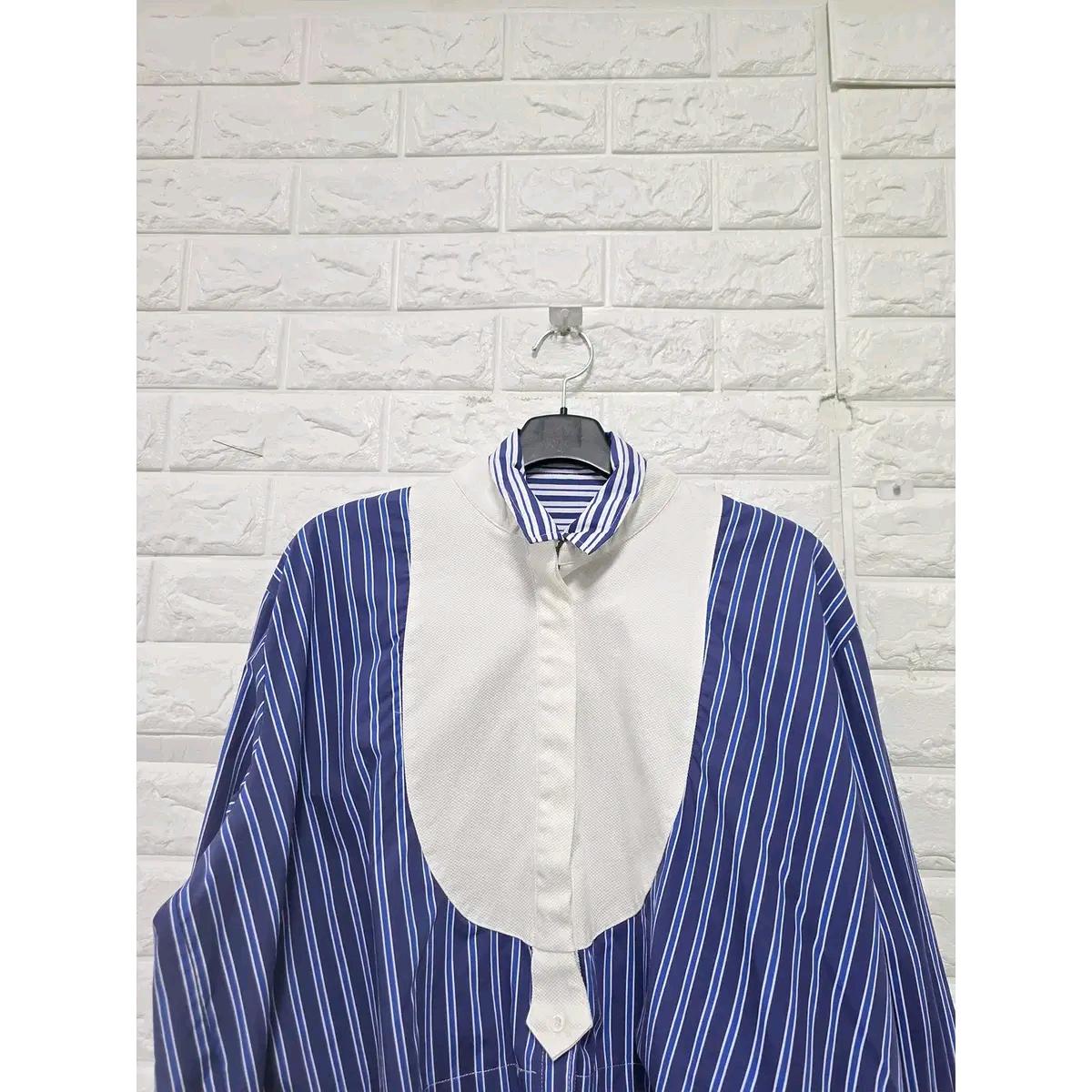 M 21s 사카이 SACAI 레이어링 스트라이프 셔츠 블라우스 E153 6