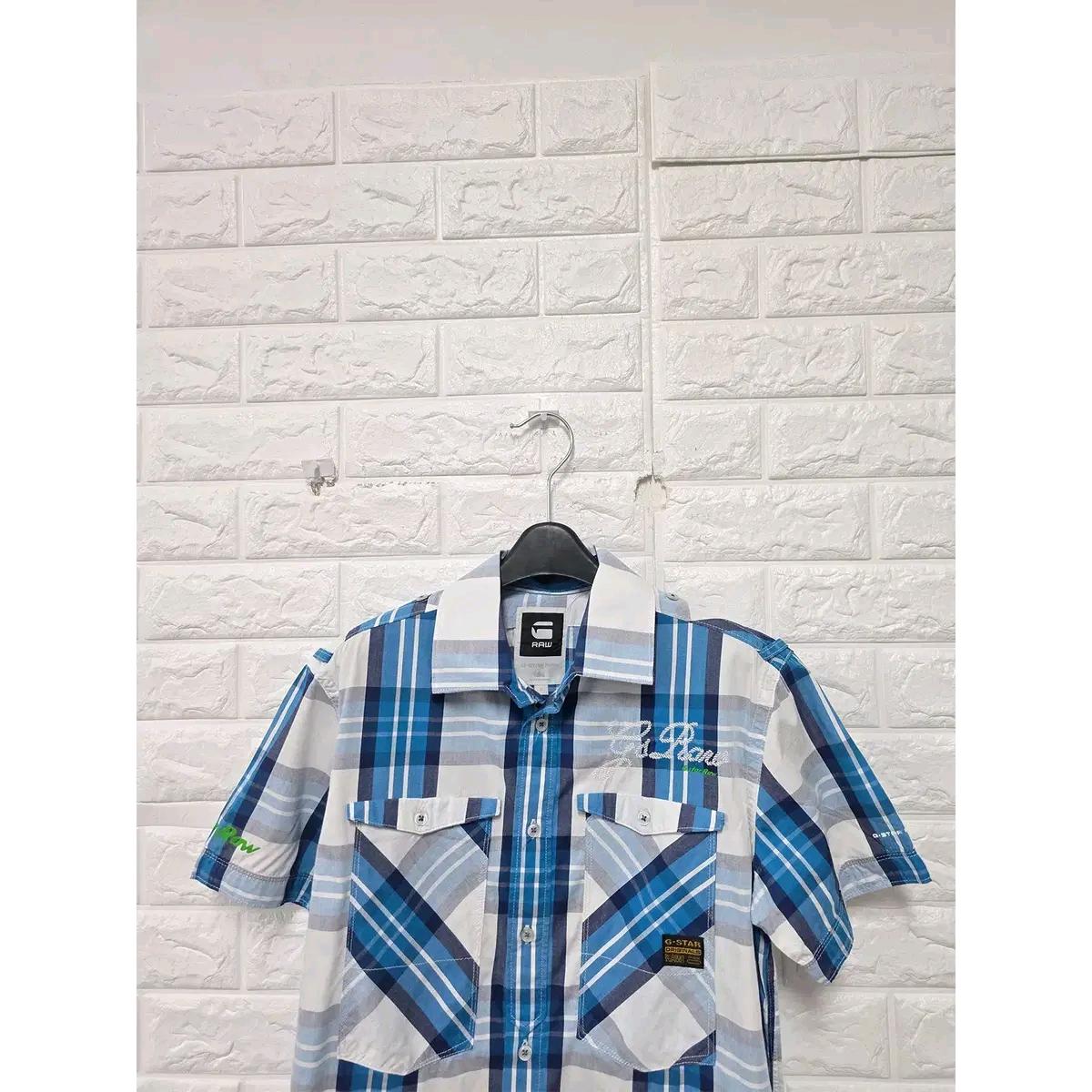 M 21s 지스타 로우 G Star RAW 체크 반팔 셔츠 남방 D606 6
