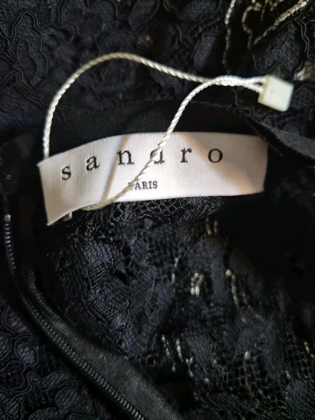 산드로 블랙 레이스 블라우스S 4