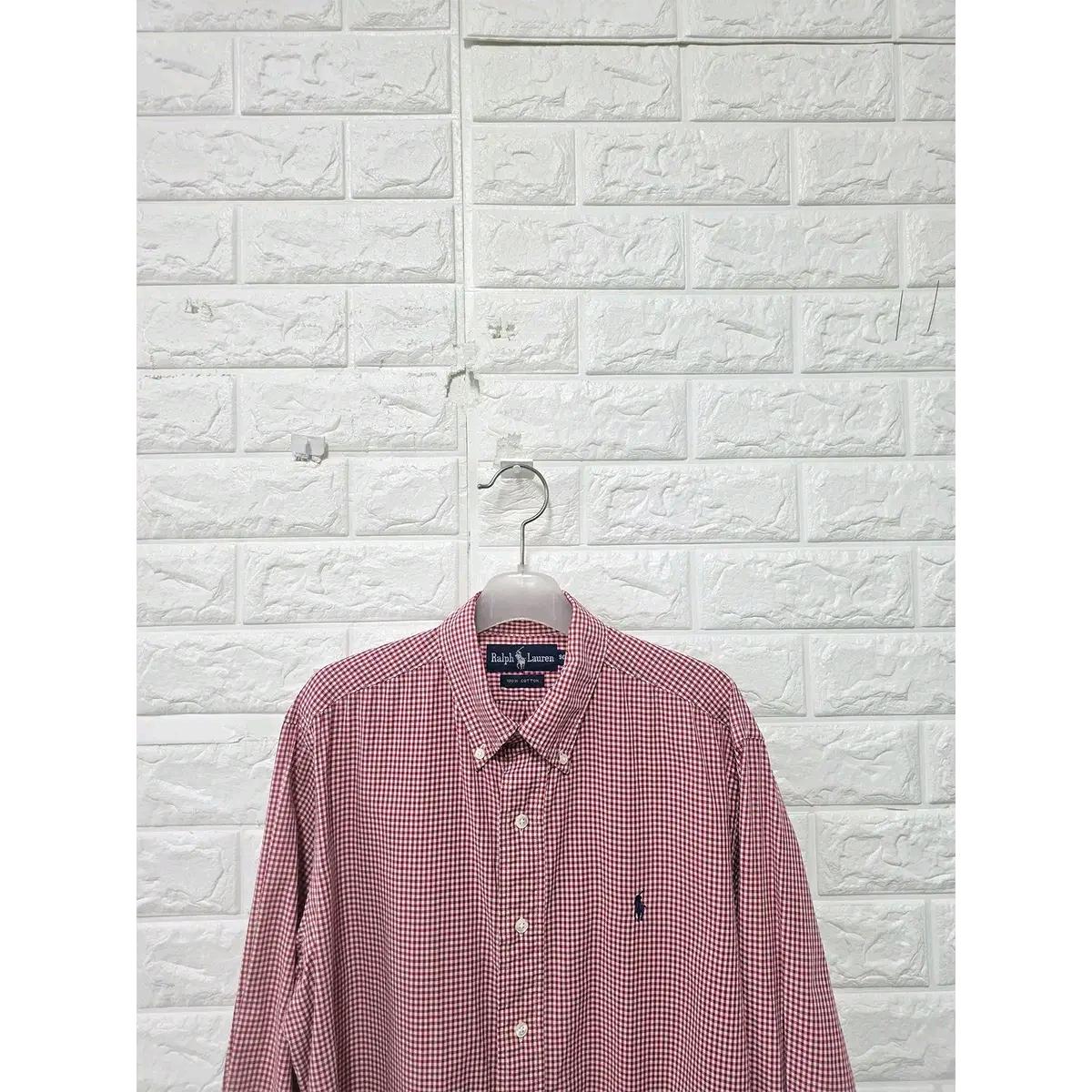 M-L 폴로랄프로렌 레드 체크 셔츠 F53 6
