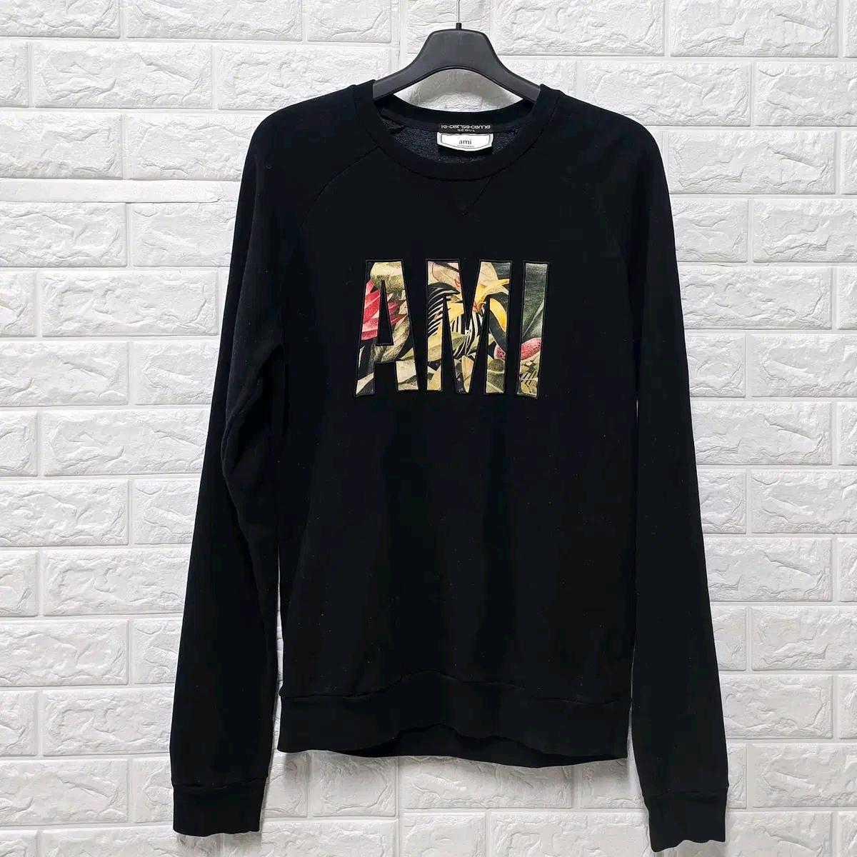 L 아미 AMI 블랙 맨투맨 F74 2